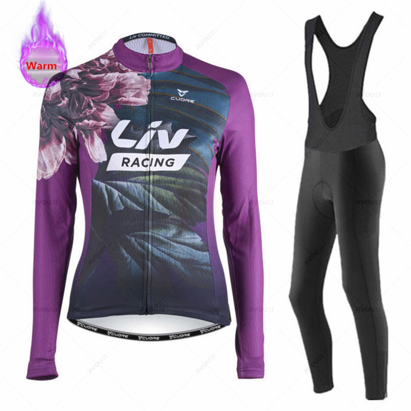 Cycling Gear Jersey - Liv Frauen Winter Bicicleta Set Outdoor